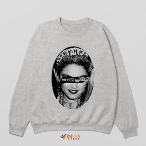 Queen of Pop Reigns Madonna Sport Grey Sweatshirt