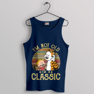 Quote Classic Calvin and Hobbes Navy Tank Top