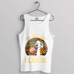 Quote Classic Calvin and Hobbes White Tank Top