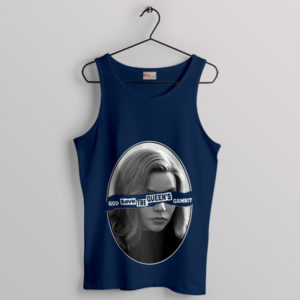 Quote God Save Queen's Gambit Navy Tank Top