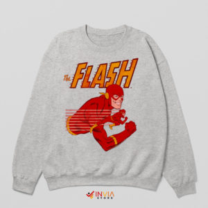 Race Through The Flash Vintage Comic Sport Grey Sweatshirt