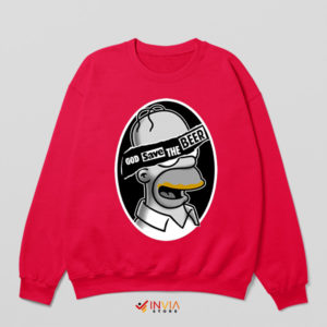 Raise Your Glass to Homer Queen Red Sweatshirt