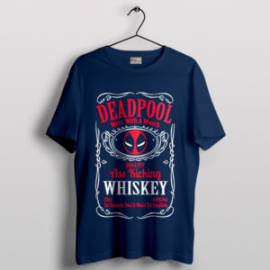 Raise a Glass to Deadpool Comics Navy T-Shirt