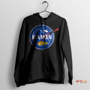 Ramen Noodle NASA Space Odyssey Black Hoodie