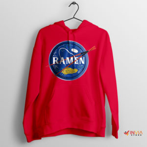 Ramen Noodle NASA Space Odyssey Red Hoodie