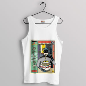 Ramen Noodles Keaton Batman White Tank Top