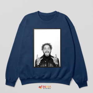 Rap and Roll Memories Post Malone Navy Sweatshirt