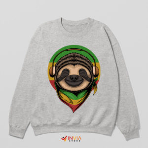 Rasta Sloth Jam Session Reggae Sport Grey Sweatshirt