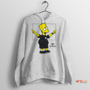 Referee Bart Simpson VAR Football Sport Grey Hoodie