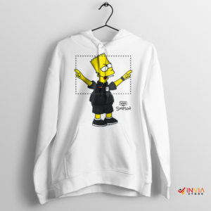 Referee Bart Simpson VAR Football White Hoodie