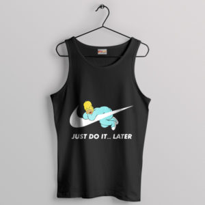 Relax with Homer Just Do It Later Black Tank Top