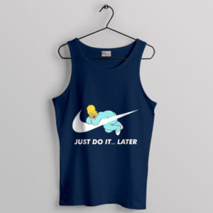 Relax with Homer Just Do It Later Navy Tank Top