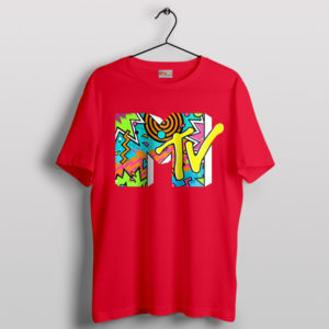 Retro 90s MTV Music Nostalgic Red T-Shirt