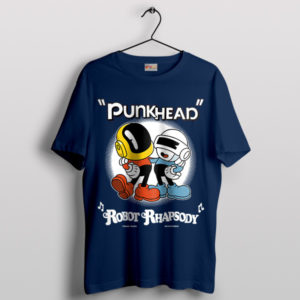 Retro Electro Daft Punk x Cuphead Navy T-Shirt