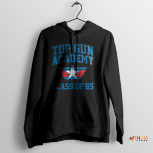 Retro Flight School Top Gun Class 85 Black Hoodie