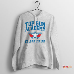 Retro Flight School Top Gun Class 85 Sport Grey Hoodie