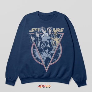 Retro Old Star Wars Characters Original Navy Sweatshirt