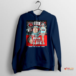 Retro Sci-Fi Brain That Wouldn't Die Navy Hoodie