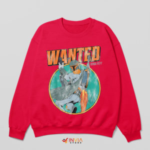 Retro Star Wars Boba Fett Series Red Sweatshirt