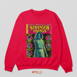 Retro Upside Down in Stranger Things Red Sweatshirt