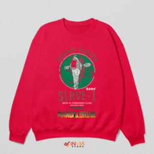 Retro Vintage Slave 1 Boba Fett Red Sweatshirt