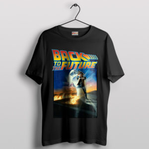 Ride the DeLorean Time-Traveling Movie Black T-Shirt