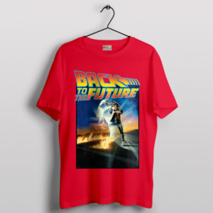 Ride the DeLorean Time-Traveling Movie Red T-Shirt