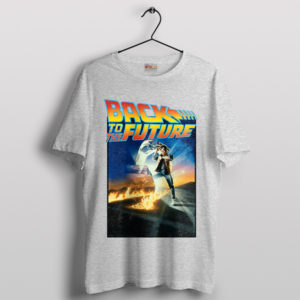 Ride the DeLorean Time-Traveling Movie Sport Grey T-Shirt