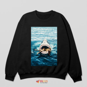 Rihanna Deep Dive Shark Jaws Black Sweatshirt