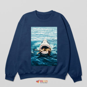 Rihanna Deep Dive Shark Jaws Navy Sweatshirt