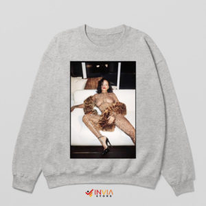 Rihanna Naked Music Magic Pop Star Sport Grey Sweatshirt