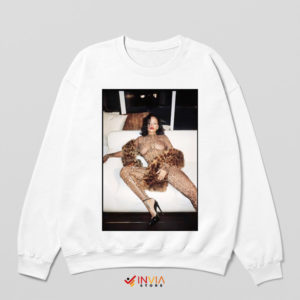 Rihanna Naked Music Magic Pop Star White Sweatshirt