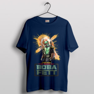 Rising from the Shadows Boba Fett Navy T-Shirt