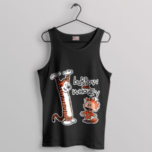 Roars Who Dey Calvin and Hobbes Black Tank Top