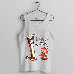 Roars Who Dey Calvin and Hobbes Sport Grey Tank Top