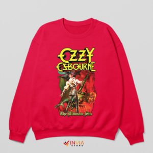 Rock Legend The Ultimate Sin Ozzy Red Sweatshirt