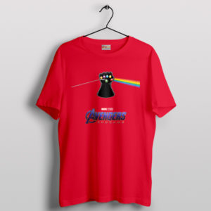 Rock the Infinity Gauntlet Pink Floyd Red T-Shirt