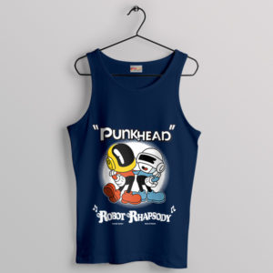 Rock the Retro Daft Punk x Cuphead Navy Tank Top