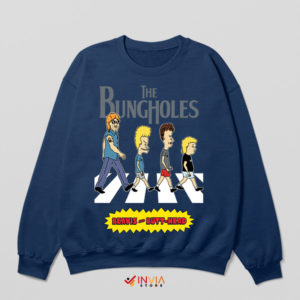 Rockin with Beavis and Butt-Head Navy Sweatshirt