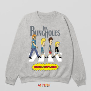 Rockin with Beavis and Butt-Head Sport Grey Sweatshirt