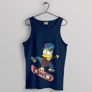 Roll with Bart Iconic Skateboarding Navy Tank Top