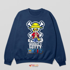 Sail the Grand Line with Luffy Navy Sweatshirt