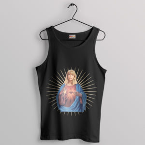 Saintly Serenade Taylor Swift Jesus Black Tank Top