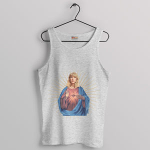 Saintly Serenade Taylor Swift Jesus Sport Grey Tank Top