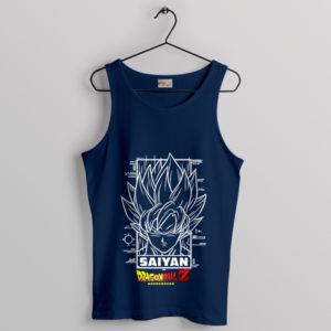 Saiyan Warrior Guide Son Goku Navy Tank Top