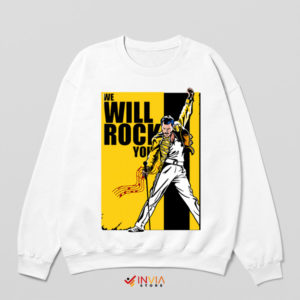 Samurai Kill Bill We Will Rock You White Sweatshirt