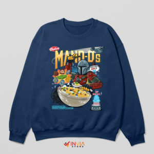 Savor the Beskar Mandalorian Cereal Navy Sweatshirt