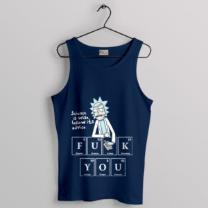 Science Meme Rick Elements Table Navy Tank Top