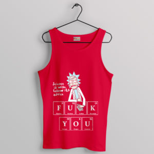 Science Meme Rick Elements Table Red Tank Top