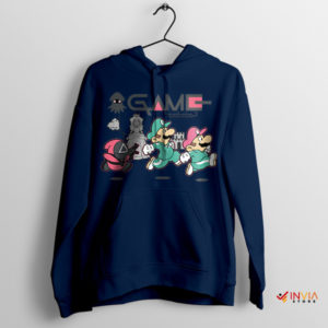 Season 2 Squid Game Mario Bros Navy Hoodie